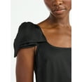 thumbnail image 4 of Scoop Women's Satin Bow Mini Dress, Sizes XS-XXL, 4 of 5