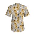 thumbnail image 3 of Uemuo Music Dancing Cat Printed Women's Classic V-Neck T-Shirt - Soft, Breathable, Moisture-Wicking, Perfect for Casual, Office, Travel, and Everyday Wear-Small, 3 of 5