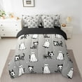 thumbnail image 2 of Erosebridal Spooky Ghost Bedding Full Size,Halloween Skull Bed Set,Cat Skeleton Bedding Sets Full Size For Boys Kids,Lightweight Room Decorative Reversible,7pcs, 2 of 7