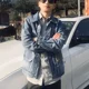 thumbnail image 4 of Chaqueta vaquera con botones para hombre, abrigo vaquero para hombre, otoño, azul, una pieza, nueva, de diseñador, talla grande, precio bajo, alta calidad, talla grande L, 4 of 5