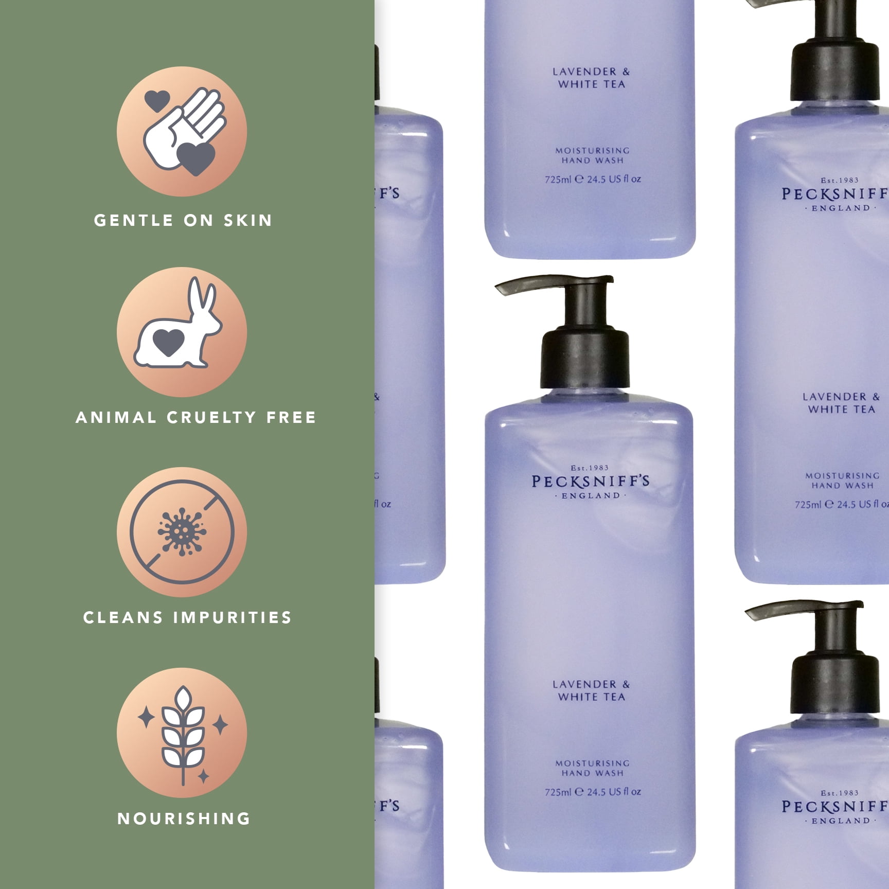 Pecksniff's Lavender & White Tea Hand Wash – 725 ml/25.36 Fl Oz