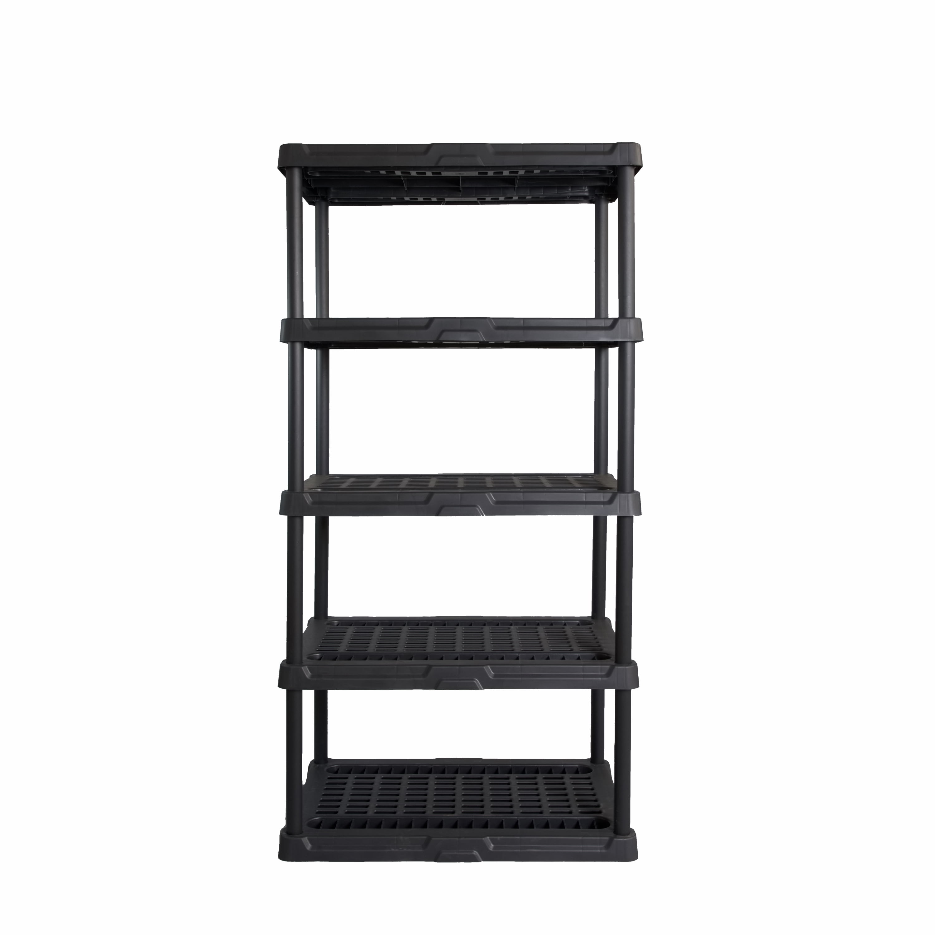 (2 pack) HART 5 Tier 36" W x 24" D x 72" H Heavy-Duty Plastic Ventilated Shelf for Storage & Organization