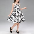 thumbnail image 4 of akafmk Teen Girls Floral Dresses Spaghetti Strap Cami Crew Neck Waist Slim Summer Casual Dresses 8-13 Years, 4 of 6
