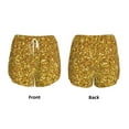 thumbnail image 5 of Lsque Gold Glitter Printed Women's Running Shorts with Liner Pockets,Elastic Quick Dry Workout Athletic Gym Yoga Shorts,Womens High Waist Shorts-Medium, 5 of 9