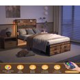 thumbnail image 3 of Twin Size Metal Platform Bed Frame with Storage Drawers, Black, No Box Spring Needed for Bedroom, 3 of 5