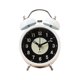 thumbnail image 1 of Reloj despertador retro de metal con dos campanas y luz nocturna, silencioso, sin tictac, analógico, de cuarzo, for escritorio, 1 of 4