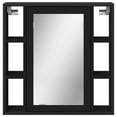 thumbnail image 6 of vidaXL Bathroom Mirror Cabinet Black 23.6"x6.3"x23.6" Engineered Wood, 6 of 17