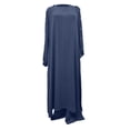 thumbnail image 4 of Women'S 2-Piece Modest Maxi Set: Oversized Tunic & Wide-Leg Pants With Hidden Adjustable Belt & Gold Buttons - Casual Daily Wear, 4 of 4