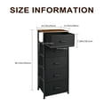 thumbnail image 2 of SortWise Tall Dresser with 5 Drawers, Vertical Bedside End Table & Chest for Bedroom, Storage Tower Dorm Nightstand Organizer Unit with Metal Frame, Wood Top and Fabric Drawers, 2 of 7