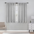 thumbnail image 4 of 2 Panels Linen Curtains Set for Living Room Bedroom, Light Filtering Textured Soft Window Curtain, Airy Soft Rod Pocket Elegant Drapes, 4 of 6