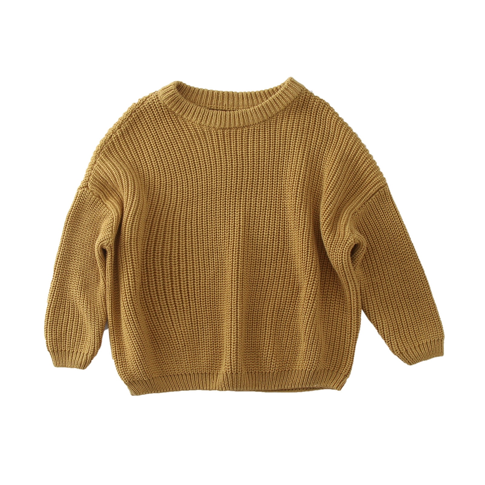 Toddler Baby Girl Knit Sweater Pullover Long Sleeve Warm Crewneck Fall Winter Tops Sweatshirt