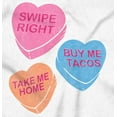 thumbnail image 2 of Funny Valentine's Conversation Hearts Women's Graphic T Shirt Tees Brisco Brands X, 2 of 5
