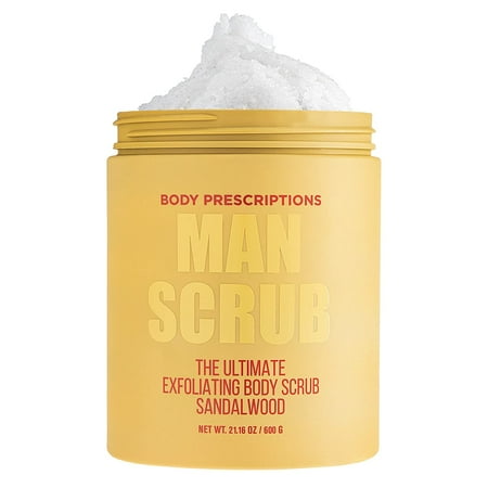 Body Prescriptions Exfoliating Body Scrub for Men All Skin Types Sandalwood 21 oz.