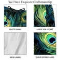 thumbnail image 4 of luoweisi Men's Beach Shorts Quick Dry Swim Trunks with Mesh Lining Peacock Feather L, 4 of 5