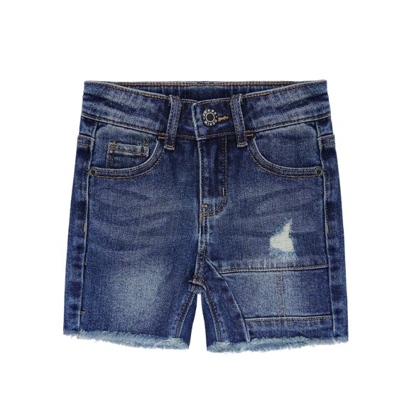 KIDSCOOL SPACE Baby Girls Boys Jeans Shorts,Ripped Frayed Raw Hem Cute Summer Denim Pants,Blue,2-3 Years