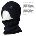 thumbnail image 6 of ievspot Men Winter Hat Knitted Pure Color Elasticity Keep Warm Thick Ear Protection Cap Father Grandfather Headwear Outdoor Cap, 6 of 6