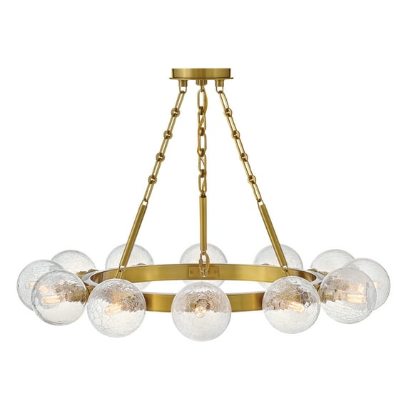 Fredrick Ramond Fr30524 Coco 12 Light 32" Wide Ring Chandelier - Brass