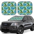thumbnail image 1 of JUNZAN Hawaii Palms Pattern Car Windshield Sun Shade | Reflective Sunshade | Foldable 2-Piece Sun Shield Protect Your Car | Fits Sedans, SUVs, Hatchbacks-Large, 1 of 6