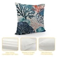 thumbnail image 4 of YINGXI  Beach Throw Pillow Covers,Coastal Coral Branch Ocean Themed Pillowcase Luxury Velvet Decorative Cushion Cover for Couch Bed Sofa Farmhouse Decoration 12x12in, 4 of 5