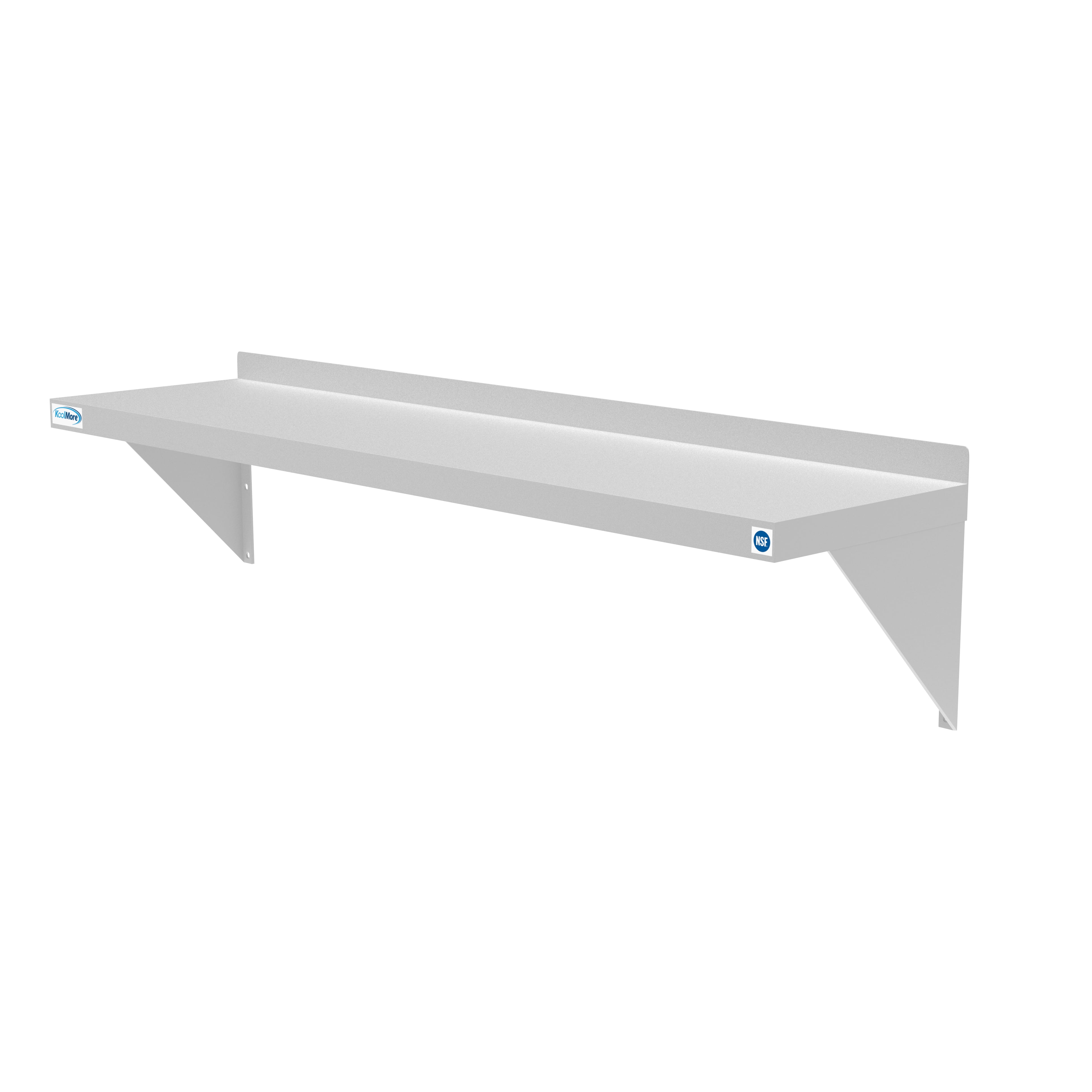 KoolMore 12" x 48" 18-Gauge Stainless-Steel Heavy Duty Wall Shelf.