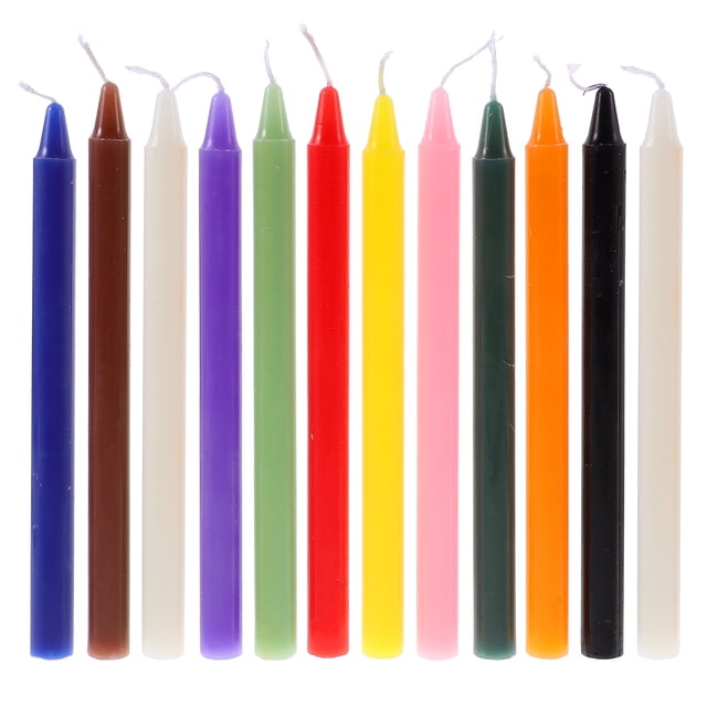Velas de colores decorativas, velas cónicas, accesorios de velas románticas para festivales de bodas, 12 Uds.