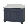 thumbnail image 2 of KBC Elizabeth 48" Wood Bathroom Vanity w/ Quartz Stone in Marine Gray, 2 of 8