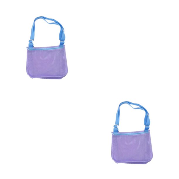 Greeniant Elija el bolso de playa favorito de los juguetes de playa - Múltiples colores para elegir el bolso de la colección Shell púrpura púrpura 2Conjunto