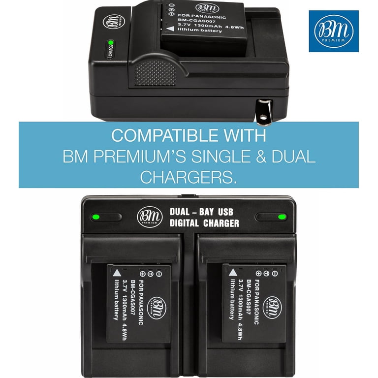 Batteria Sostitutiva Per Panasonic Lumix DMC-TZ4, TZ5, TZ50 – 1000mAh, Li-ion, CGA-S007