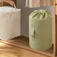 thumbnail image 5 of SLYNSHome Non Woven Fabric Drawstring Storage Bag Round Bottom Cylindrical Durable Space Saving Eco Friendly Organizer - Green, 5 of 7
