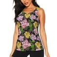 thumbnail image 2 of Uemuo Colorful Roses Pattern Workout Tank Tops for Women Breathable Moisture-wicking tank top Sleeveless Running Loose Fit Yoga Tops Active Shirts Sports Gym Exercise, 2 of 9