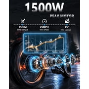 20 Inch Fat Tire Electric Bicycle for Adults, 1500W Peak Motor Folding Ebike, 48V 20AH Battery, 30-60 Miles Pas Range, Up to 31MPH Off-Road Foldable Ebike