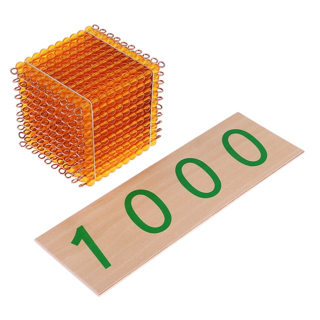 Mil para Calcular + de Número 1000 Impreso, Juguete Educativo, Material Matemáticas para Sunnimix Juguete de matemáticas Montessori
