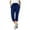 Dark Blue, variant on HBFAGFB Cropped Pants for Women with Pockets Casual Mid Long Length Trousers Going Out Yellow Size XL
