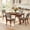 Dark Cherry, variant on Noelse 5 Piece Dining Table Set for 4, Kitchen Table and Chairs Set with Upholstered Seats and Backrests, Wooden Frame for Kitchen Dining Room