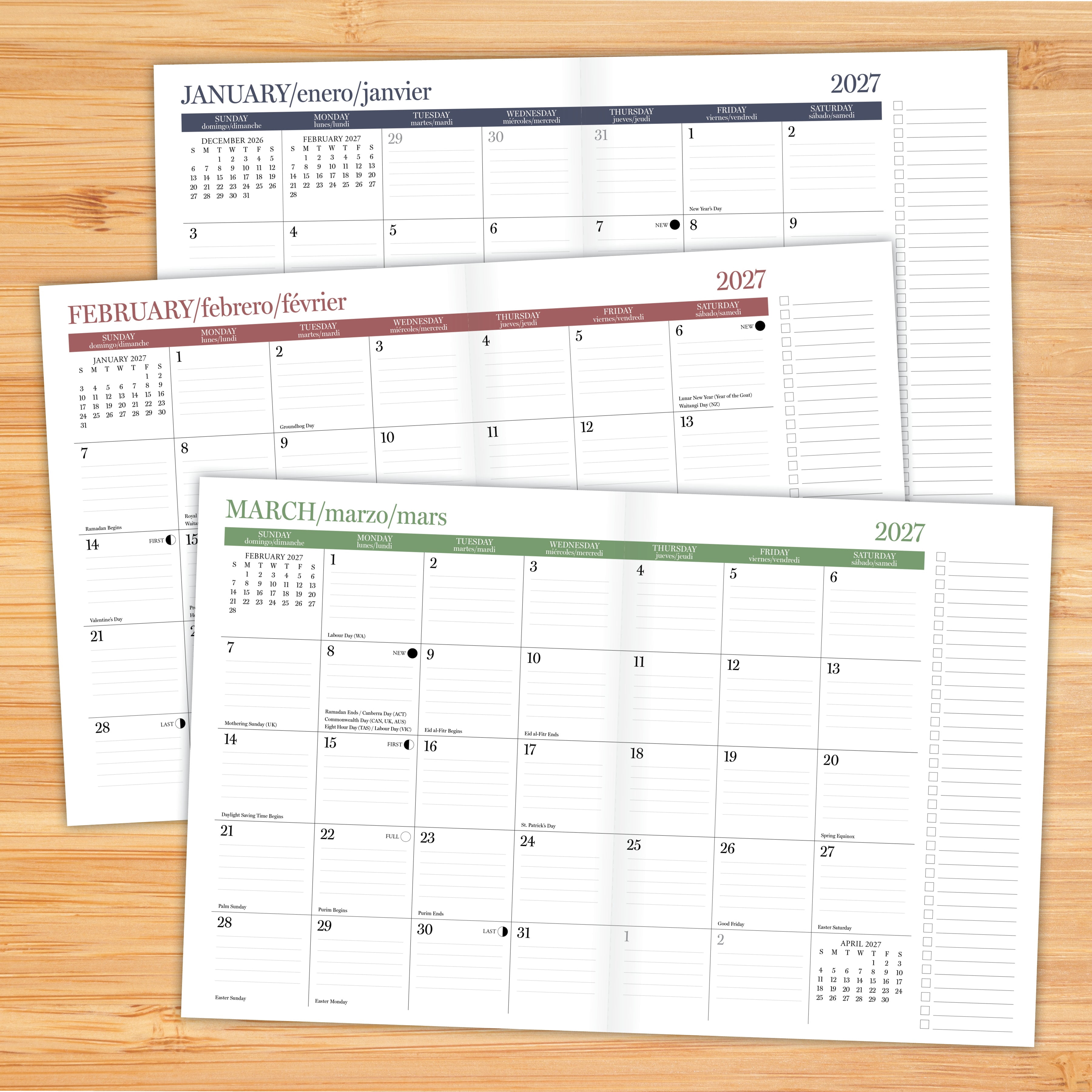 Willow Creek Press Bookshop Bliss 2027 7.5" x 9.5" Booklet Monthly Planner (65730)