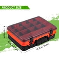 thumbnail image 5 of Prociv Large Tackle Box Double Layer Tackle Box Organizer Storage with Handle Camping Storage Containers Tool Box Red, 5 of 7