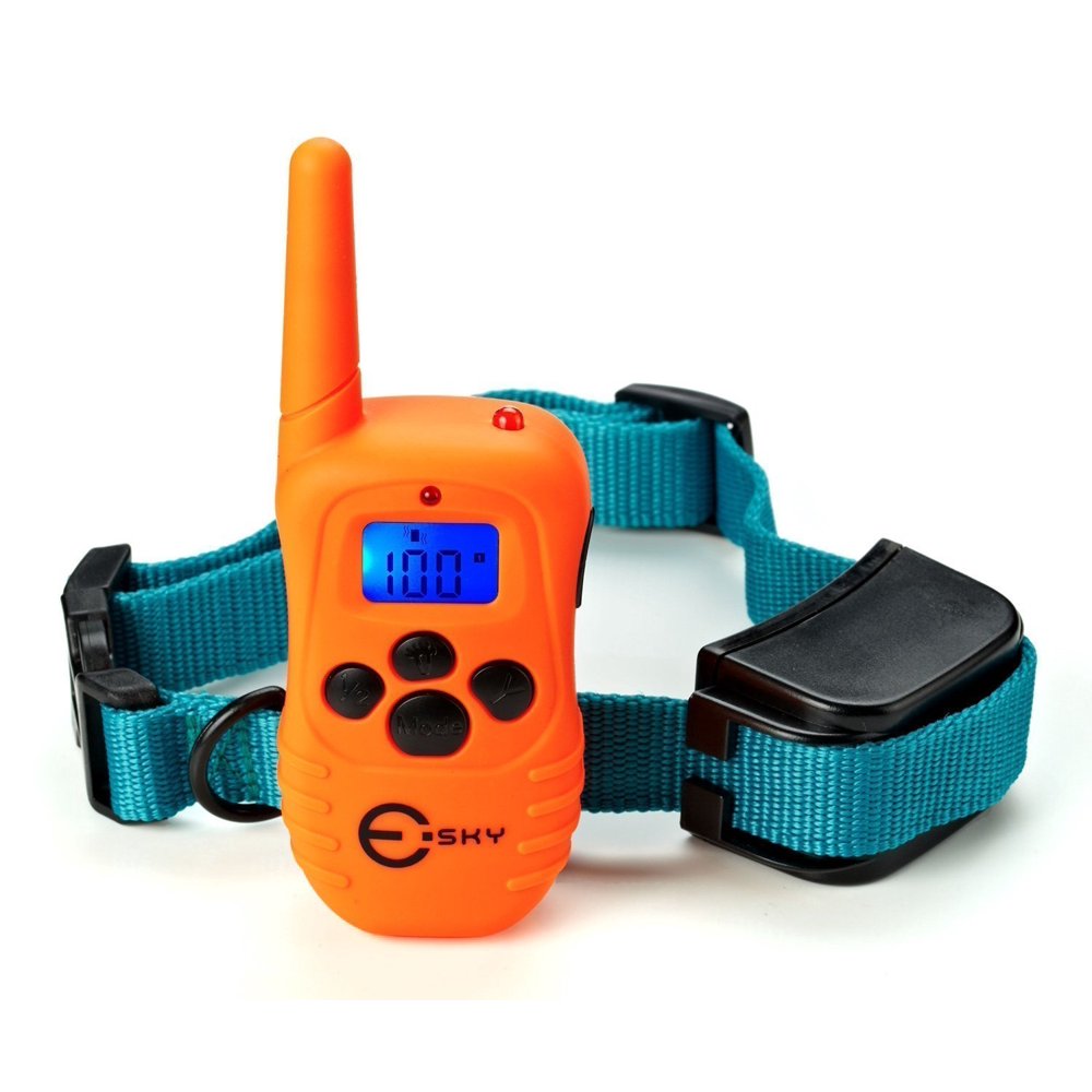 Esky Dog Training Shock Collar, Rechargeable Waterproof Dog Trainer with remote control