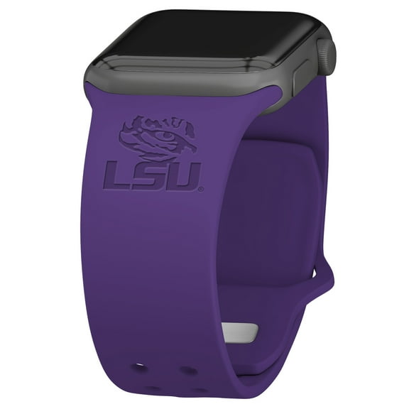 LSU Tigers Debossed Silicone Apple Watch Band