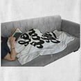 thumbnail image 6 of Dream Soft Flannel Fleece Throw Blanket, Hand Drawn Typography Design Monochrome Love Laugh Dream Words Inspirational, Cozy Plush for Indoor and Outdoor Use, 50" x 60", Black and White, by Ambesonne, 6 of 6