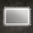 thumbnail image 5 of Square Mirror with Warm White LED Light and Dimmable Touch Button, Clear, 5 of 6