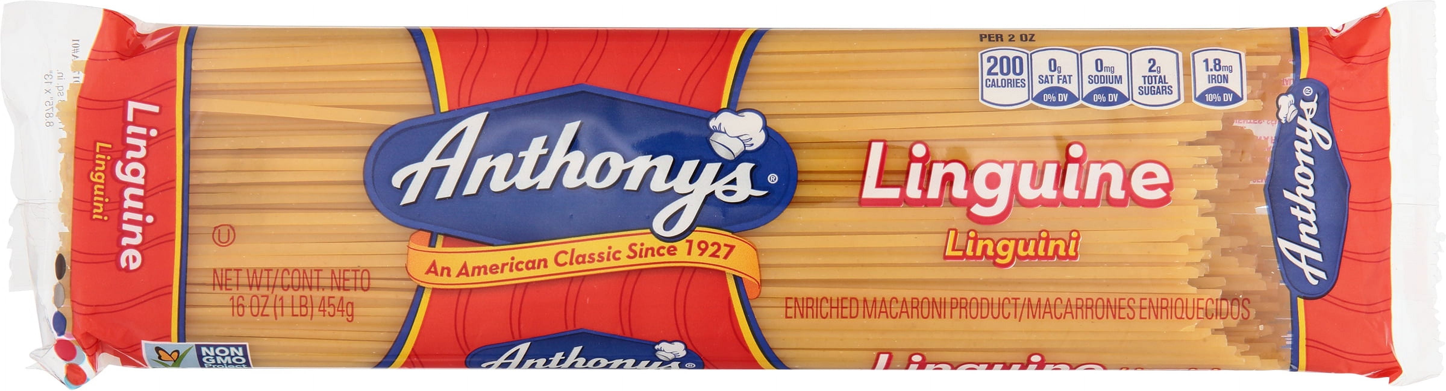 (4 pack) Anthony's Linguine Pasta, 16 oz