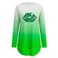 thumbnail image 4 of Womens St. Patricks Day Printed Oversize T Shirt  Neck Long Sleeve Pullover Summer Gift, 4 of 4