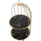 thumbnail image 4 of Estante para cosméticos, organizador de maquillaje de escritorio con forma de jaula de pájaros para esencias, perfumes y lociones (dos niveles), 4 of 8