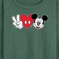 thumbnail image 3 of Mickey & Friends - Peace Love Mickey - Women's Lightweight French Terry Long Sleeve Shirt, 3 of 5