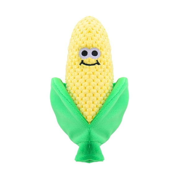 Catnip Plush Corn Pet Toy, Soft Squeaky Interactive Chew Toy, Funny Face Design For Indoor Cat Entertainment
