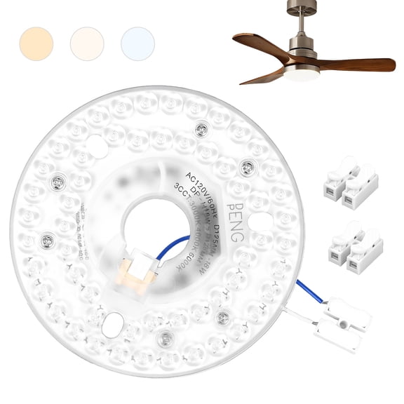 Ceiling Fan LED Light Board Replacement Retrofit Upgrade Kit 4.92" 110V 18W 3CCT 3000K 4000K 6000K 2200LM Magnetic Easy Install with Small Clips