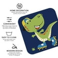 thumbnail image 4 of Balery 4 Pcs Dino Playing Roller Skateleather Coasters Set, Drink Table Cup Coasters For Living Room Kitchen Coffee Decor, 4 of 9