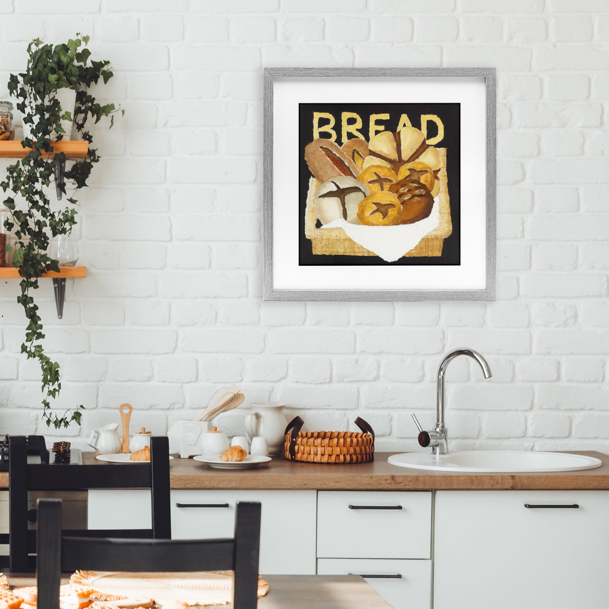Stupell Industries Bread Assorted Box Gray Framed Print Under Glass, design by Nancy Overton