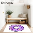 thumbnail image 3 of ODIKA 8'x10' Machine Washable Non-Slip Area Rug, Kawaii Food Theme Cartoon Shower for Indoor High Traffic Rug, Purple, 728279, 3 of 7