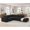 Black, variant on Howcool Cloud Couch Modular Sectional Sofa 6 Seat 122" L Shaped Reversible Convertible Couch, Corduroy Thick Cushion with Storage Ottomans, Washable Removable Cover for Living Room,Grey